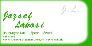 jozsef laposi business card