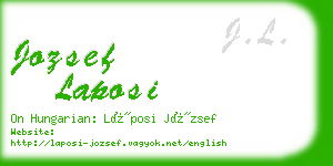 jozsef laposi business card